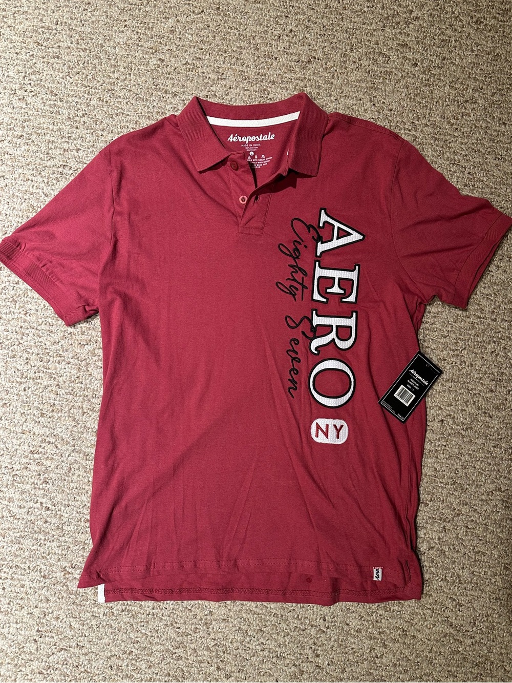 Aeropostale Men's Red Polo Shirt NWT